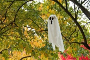 Camper Halloween Decoration Ideas: DIY Ghosts.