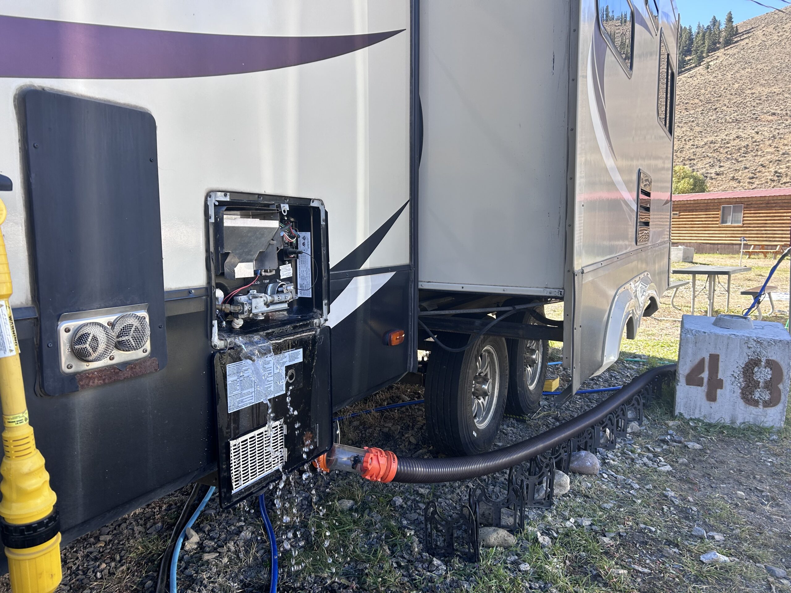 Draining RV Water Heater during Winterization.