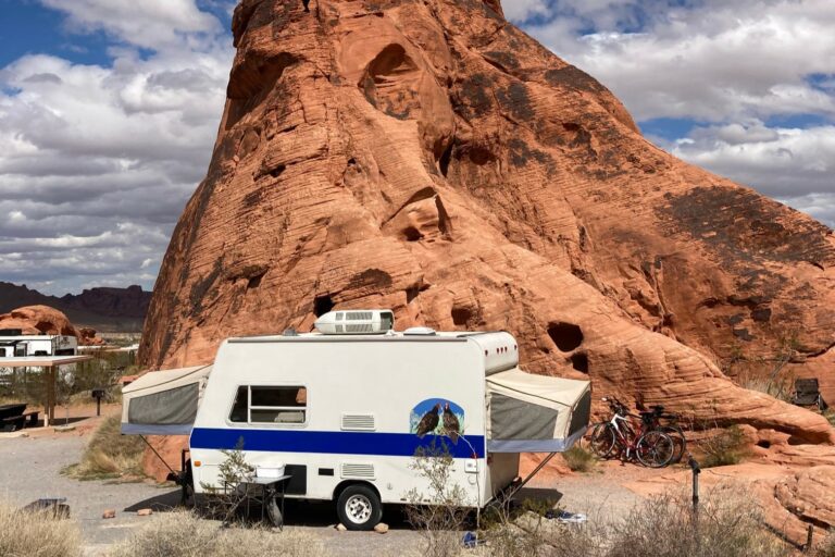 Hybrid camper RV at Valley of Fire State Park