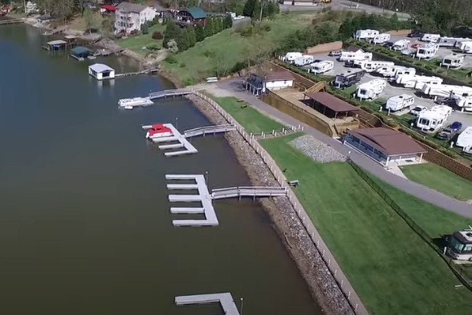 Aerial View of Lake Norman Motor Coach Resort