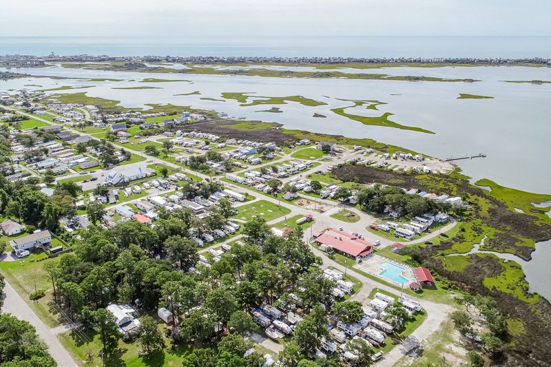 Aerial View of The Inlet at Lanier Pointe, a luxury North Carolina RV resort.
