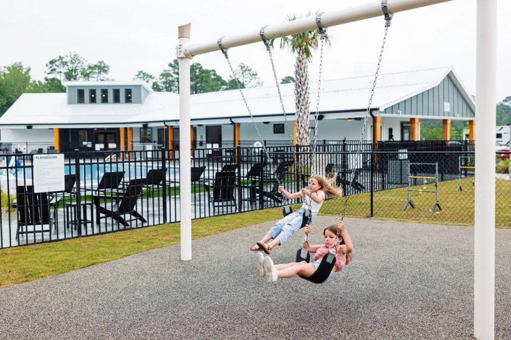Playground and Pool at Oceans RV Resort