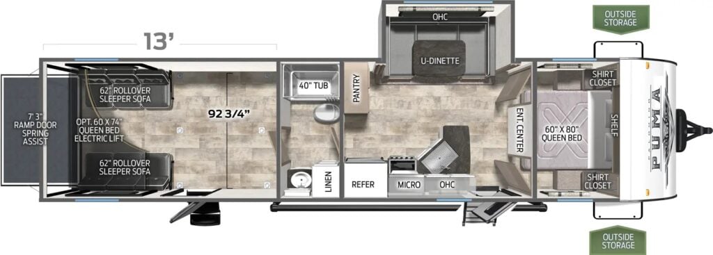 multi bedroom travel trailer