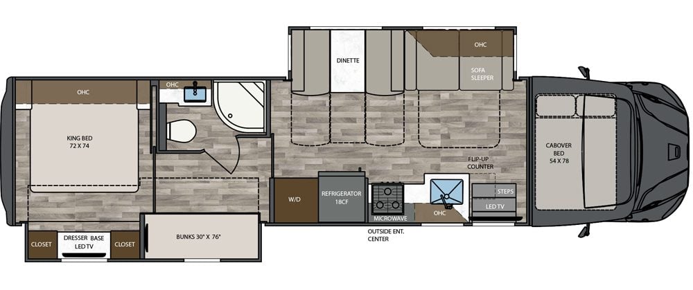 Class C with Bunk Beds: Valencia 38BB