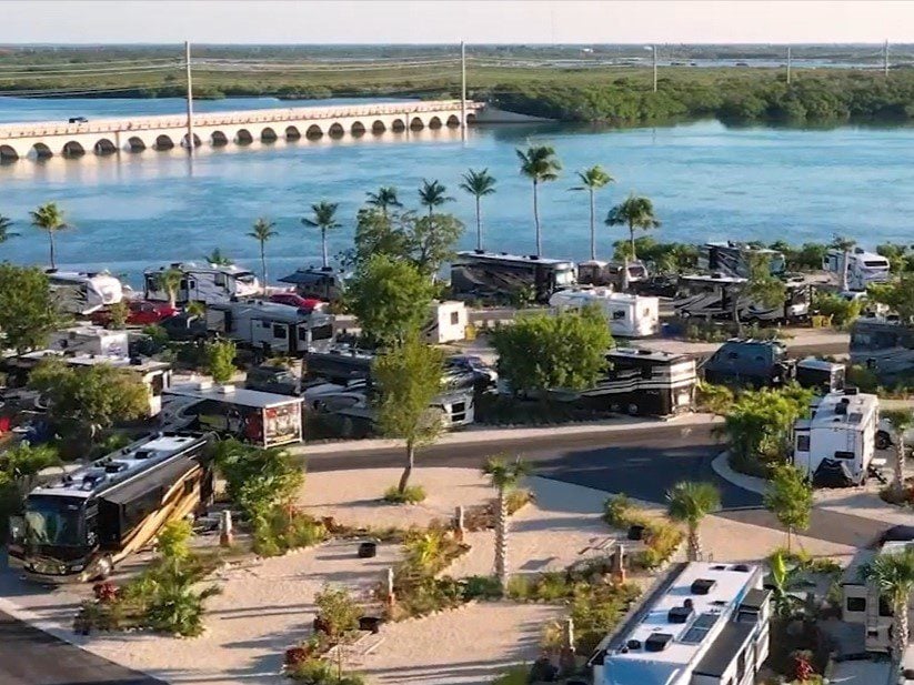 Key WEst campground aerial view. 