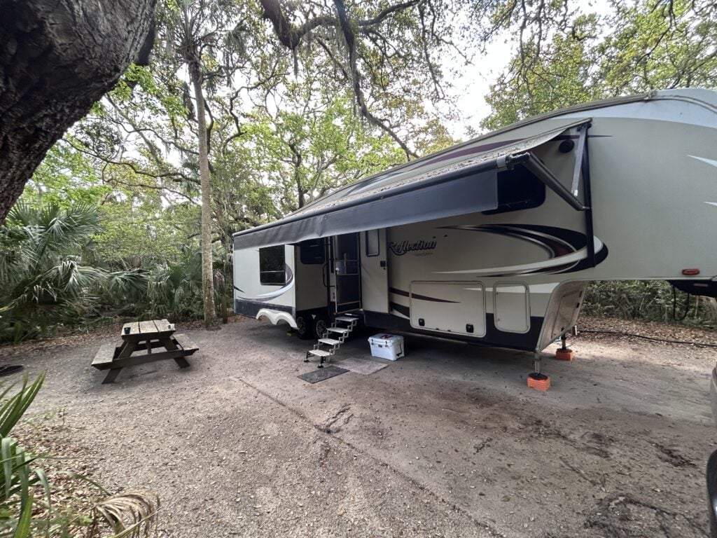 Florida state park RV campsite.