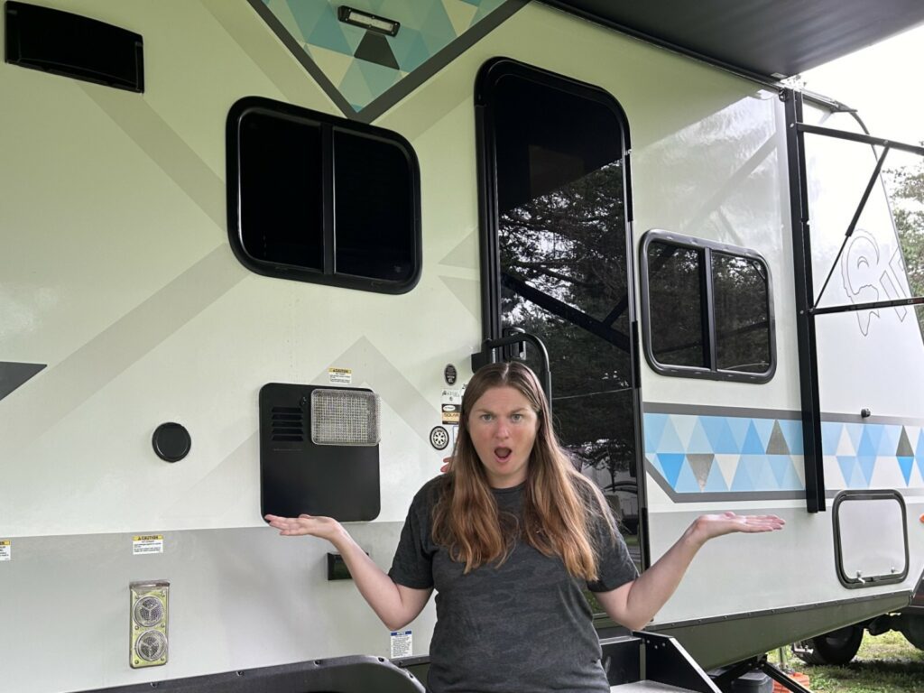 Woman shocked at RV campsite