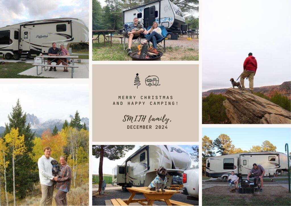 RV Christmas Card with photo collage.