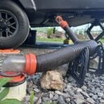 RV Sewer Hose shown up close
