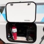 Fire Extinguisher in RV storage bay