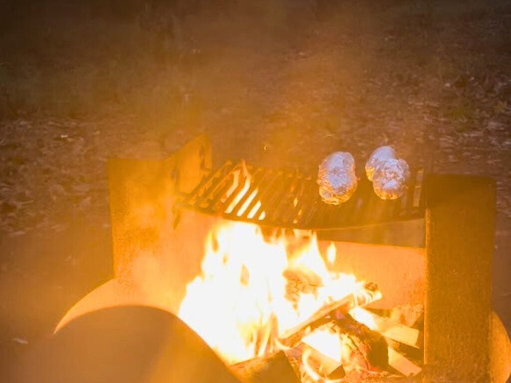 Foil packets on fire