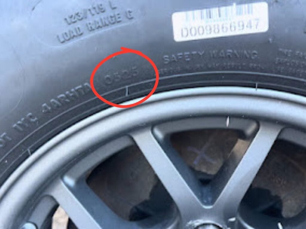 DOT date on tire